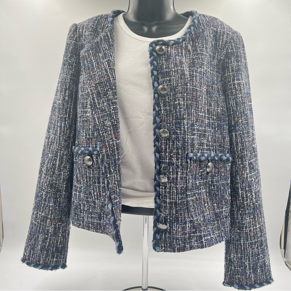 LOFT Blue Tweed Blazer